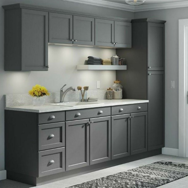 kitchen set warna abu abu