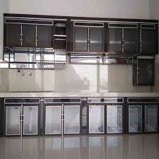 kitchen set aluminium kaca