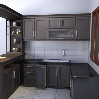 kitchen set aluminium minimalis