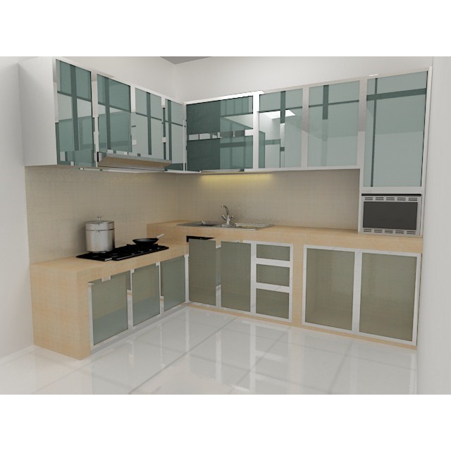 kitchen set stainless kaca