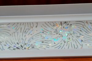 pvc motif bunga putih